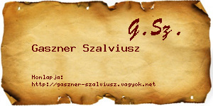 Gaszner Szalviusz névjegykártya